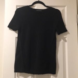 Banana Republic fringed black top
